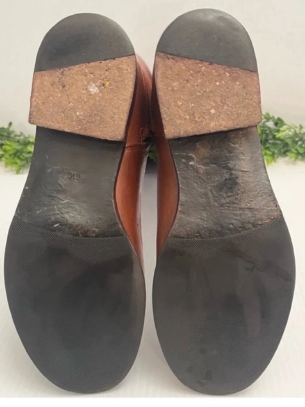 Tory Burch 'Jolie' Tall Riding Boots - Cognac Brown Leather Size 8.5
